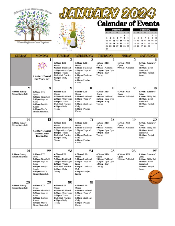 Calendar Stillwater Area Community Center